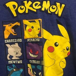 Boys Pokemon Short Sleeve Blue T-shirt 10 12